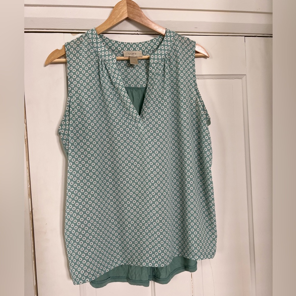 Patterned + Sleeveless Top from Loft